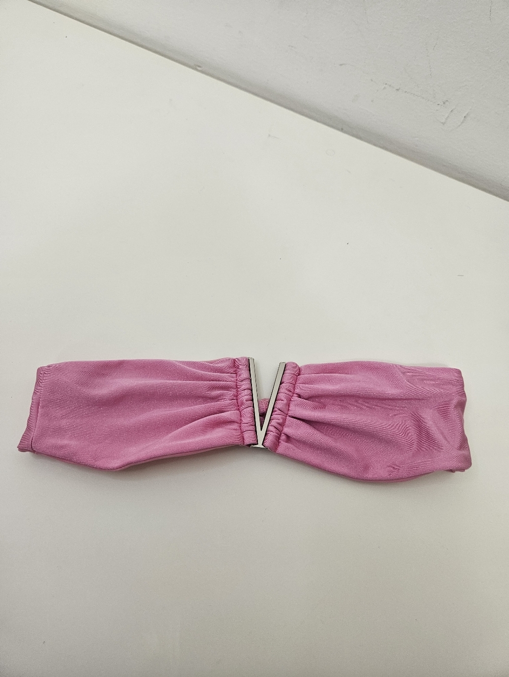 FAE Swim Bandeau Bikini Top XS Pink Strapless